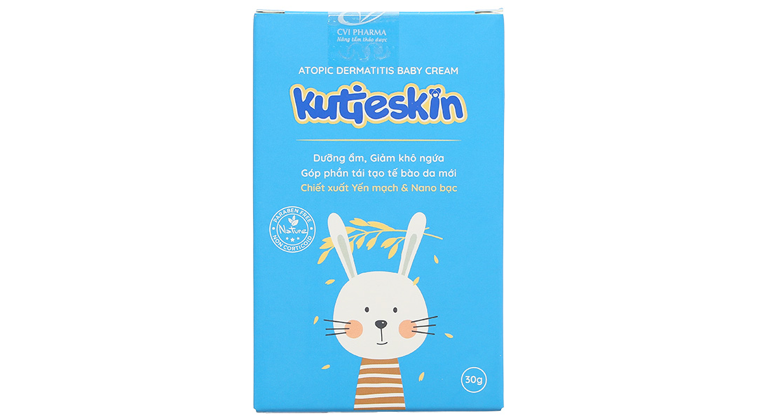 Kem bôi Kutieskin trị chàm sữa, dưỡng ẩm cho bé tuýp 30g - 12
